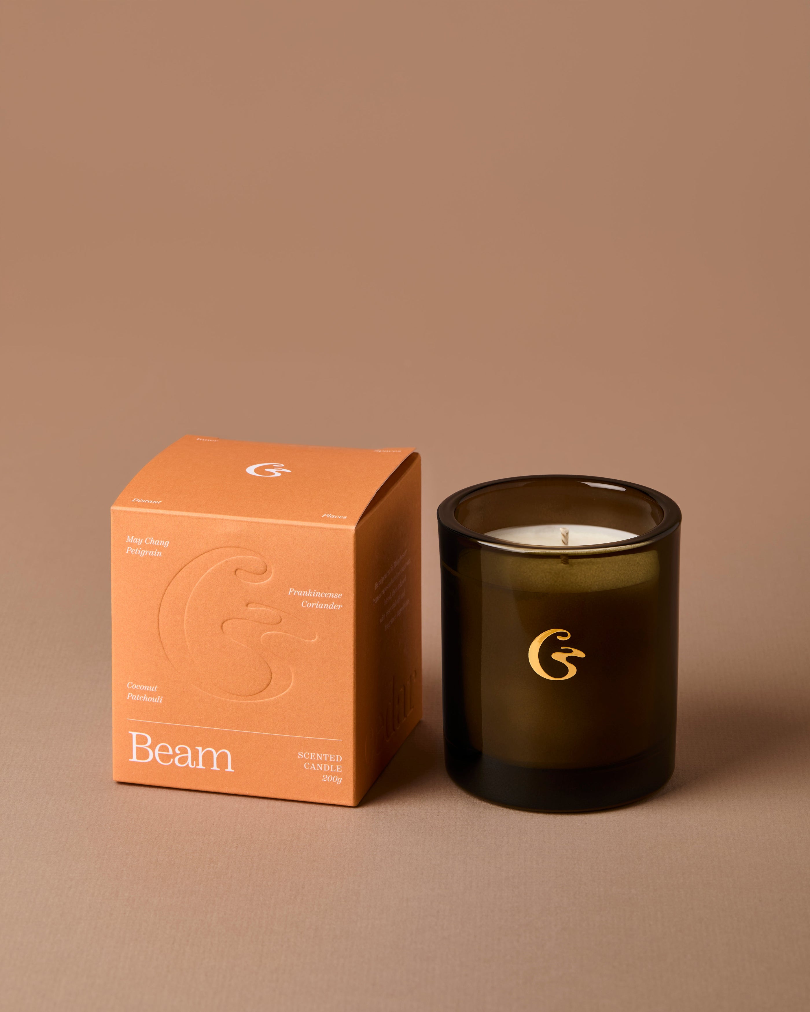 Candle and packaging with &