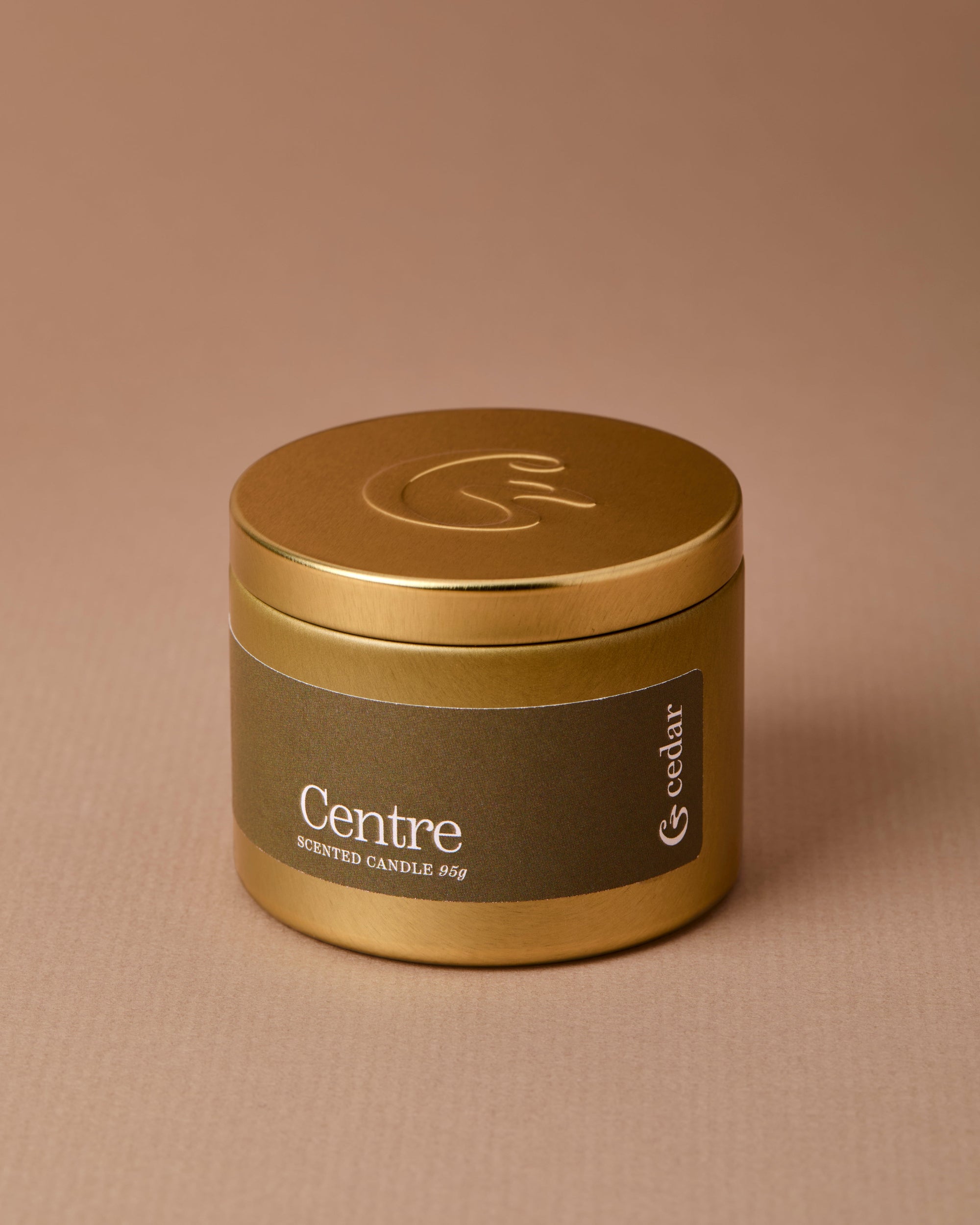 Gold candle jar with &