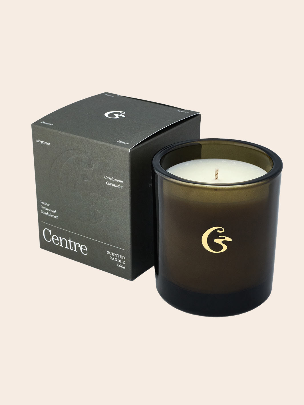 CENTRE Scented Candle - Smoky Woods & Spice