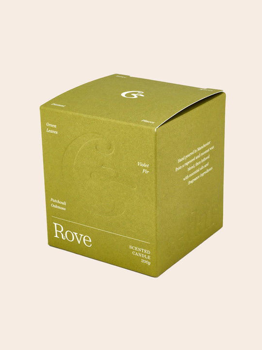 ROVE Scented Candle - Green Leaves and Earthy Woods