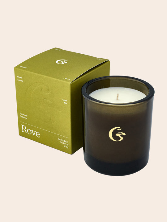 ROVE Scented Candle - Green Leaves and Earthy Woods