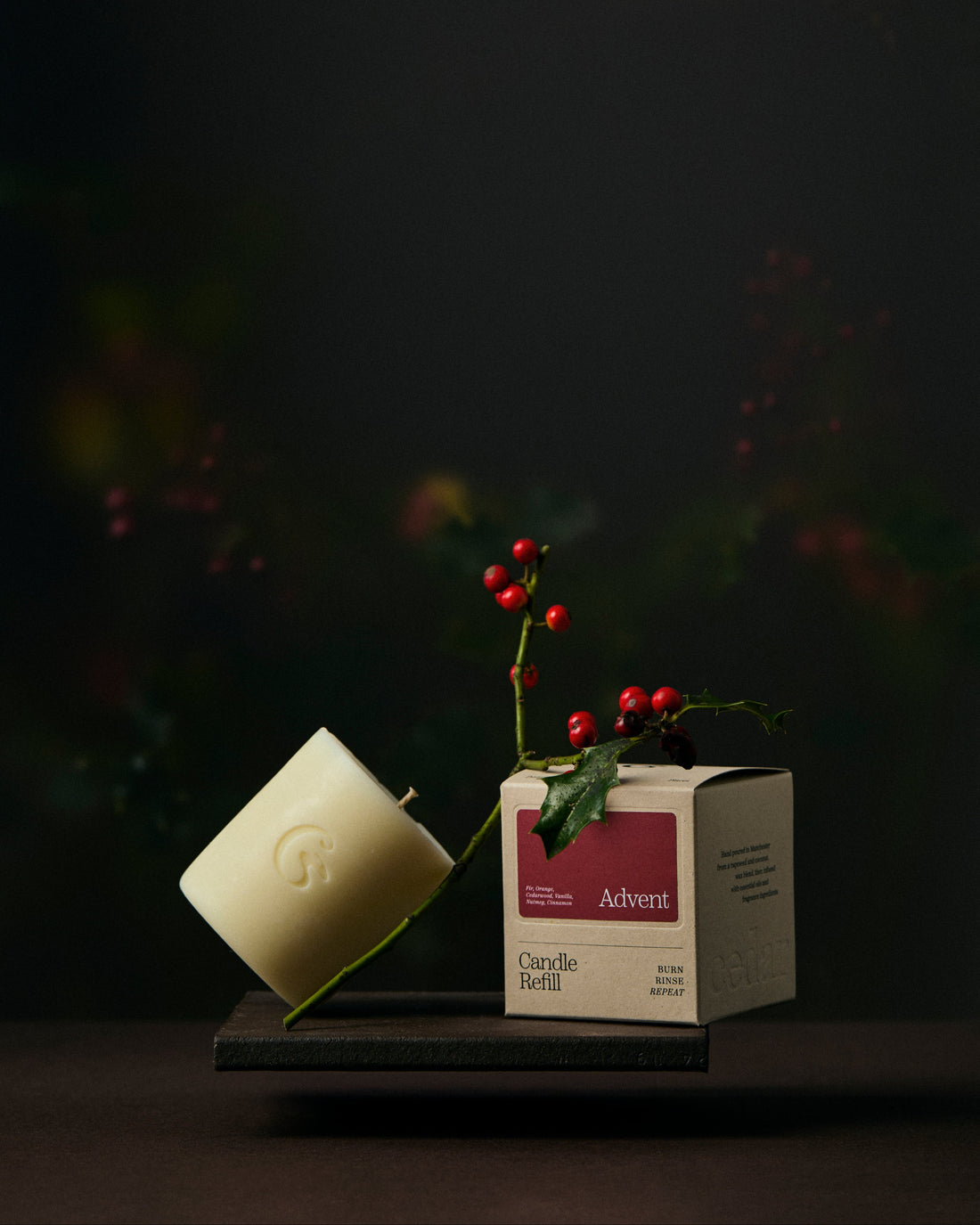 A wax refill block with a box next to it which says &