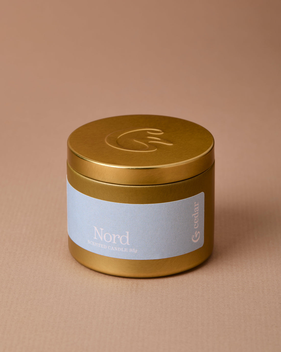 Gold candle jar with &