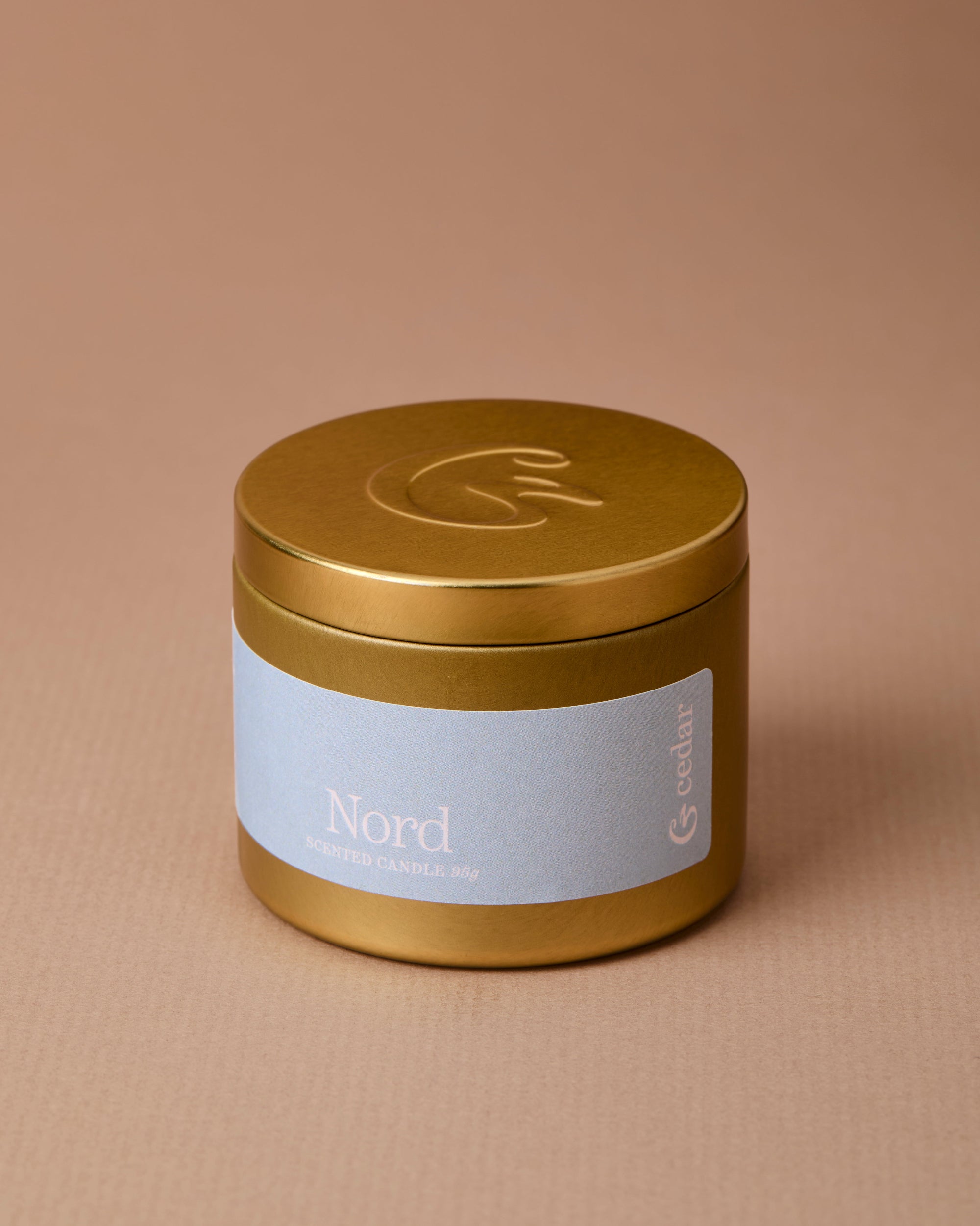 Gold candle jar with &